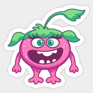 cute pink monster female Sticker